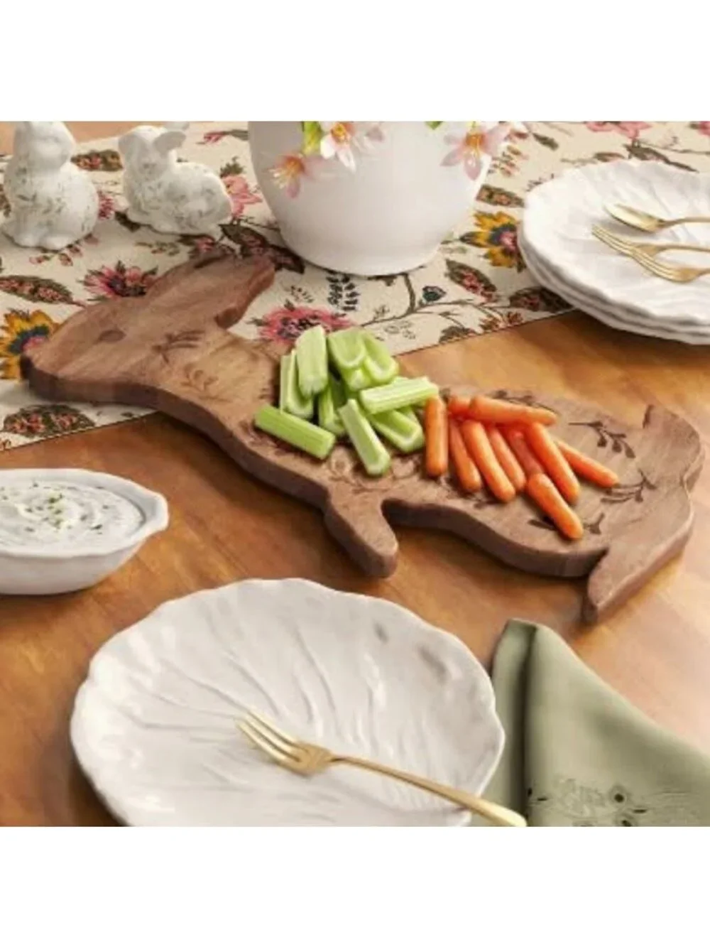 Target Threshold Easter Figural Standing Bunny Wooden Cheese Serving Board Decor